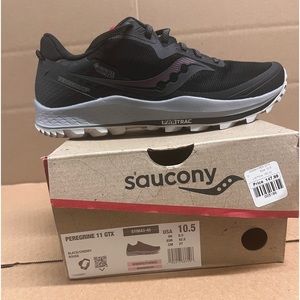Saucony Peregrine 11 GTX women size 10.5 color black /cherry Rouge